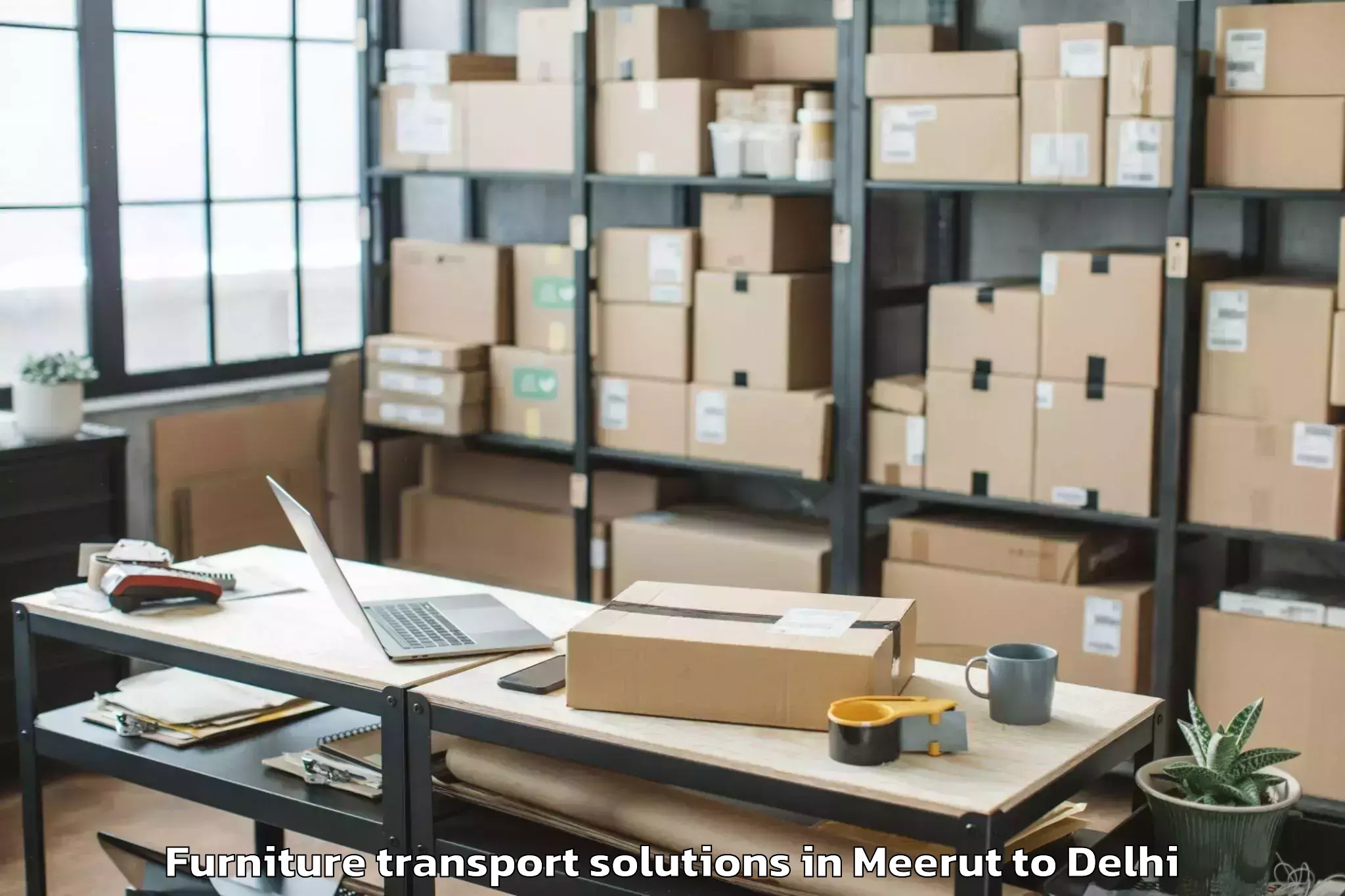 Trusted Meerut to Chandinchowk Furniture Transport Solutions